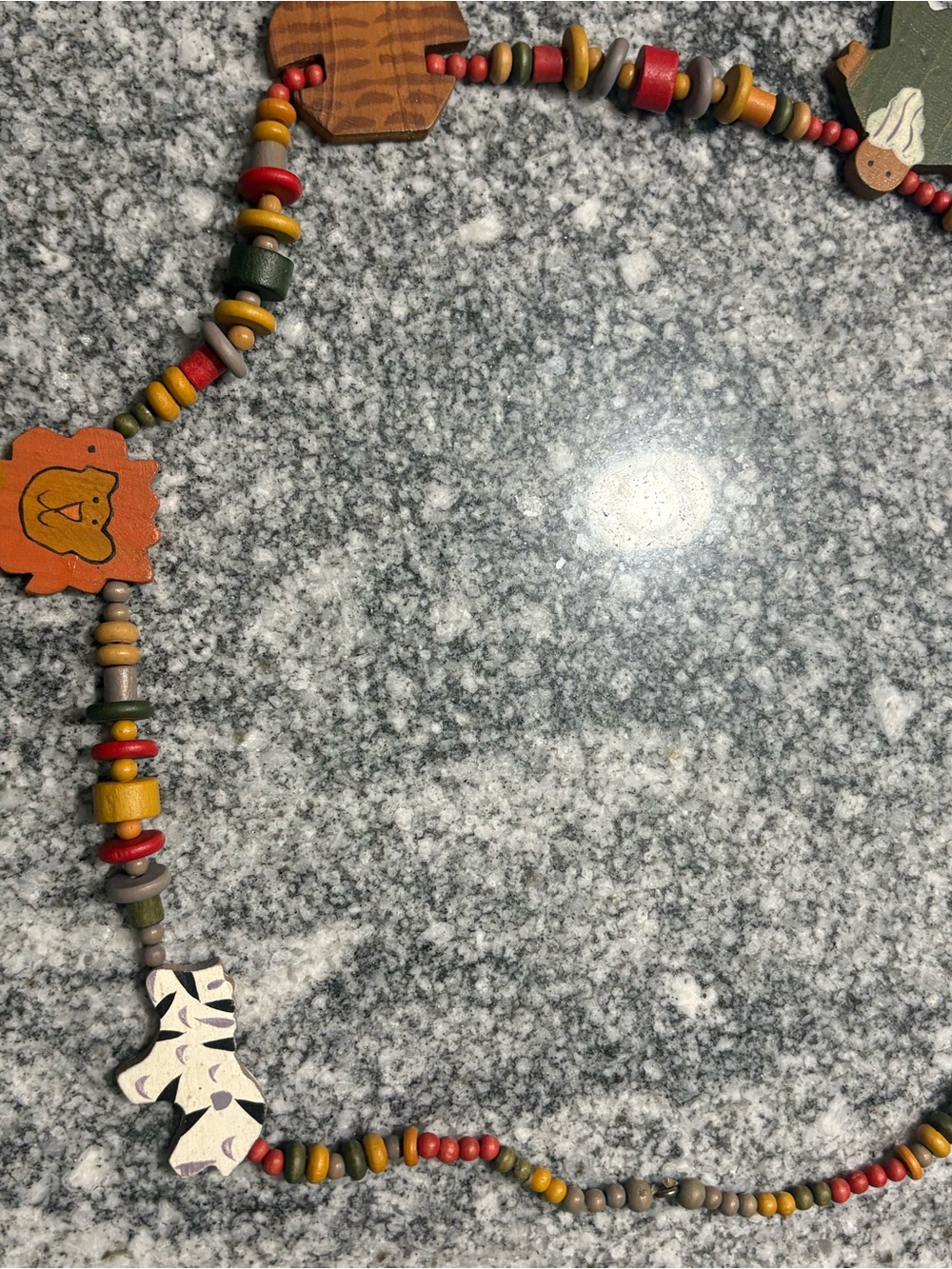 Kids Wooden Animal Bead Necklace - Multicolor